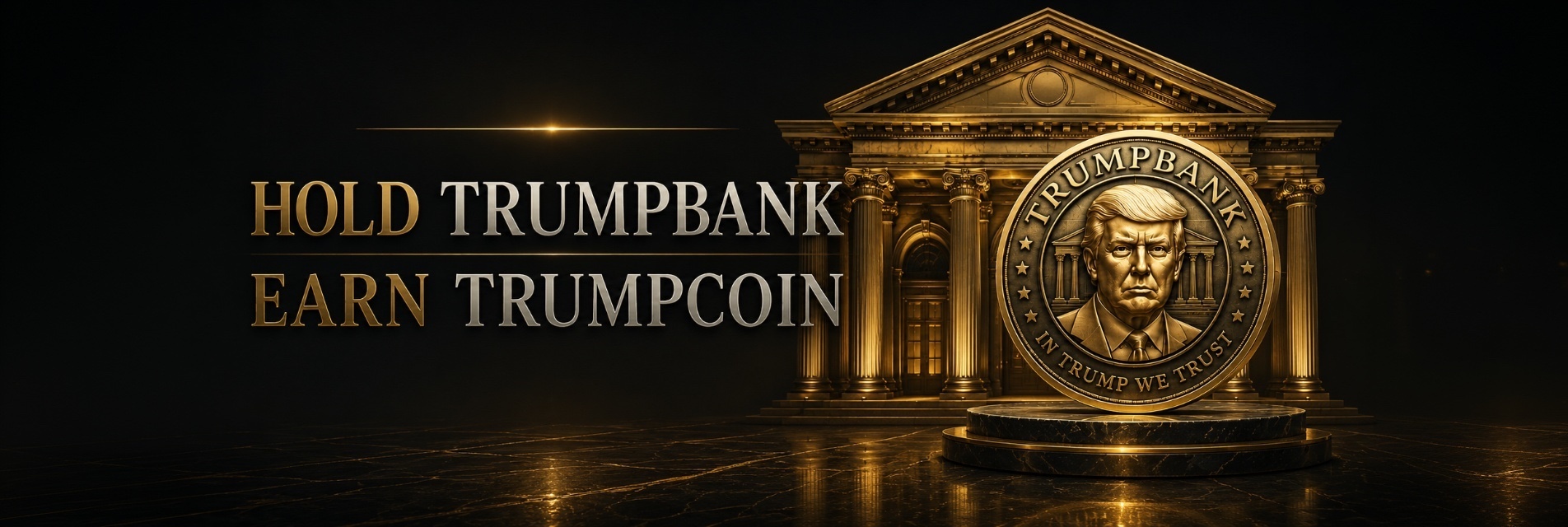 $TRUMPBANK โ the wooden bank at night